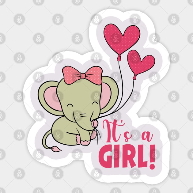 It's a Girl Sticker by RioDesign2020